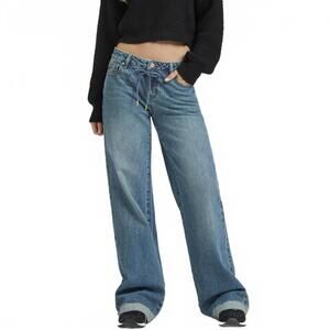 Pacsun Casey Low Rise Baggy Jeans Drawstring Medium Indigo NWT Clementine 24